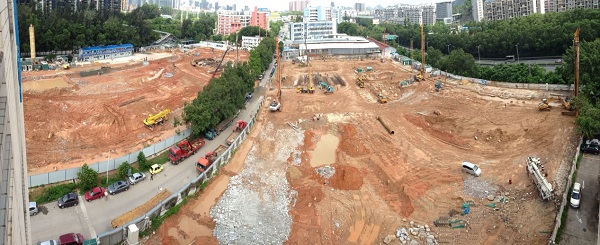 杏耀广场建设有序向前推进