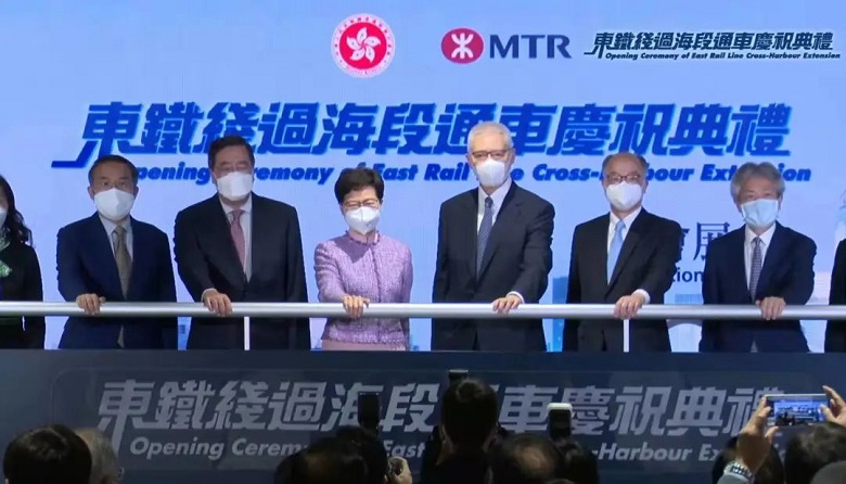 采用杏耀轨道交通屏蔽门系统的香港东铁线过海段正式开通